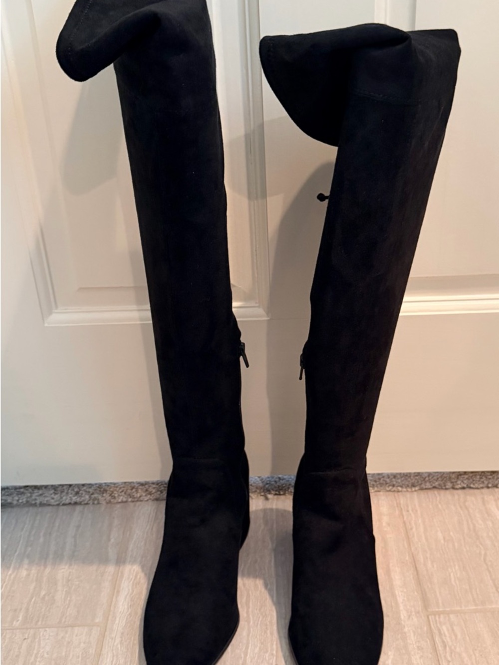 Brand new Black Over-the-Knee Women's Boots - Suede Look size 7.5